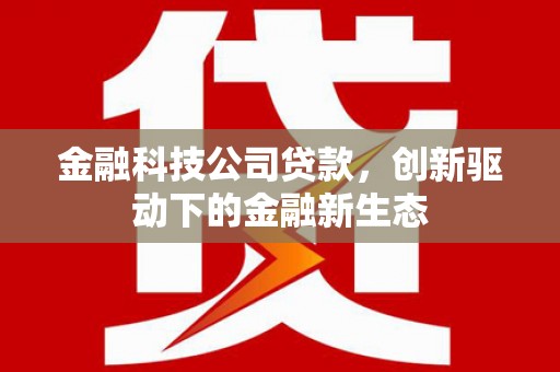 山上金融科技公司贷款，创新驱动下的金融新生态