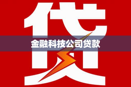 山上金融科技公司贷款