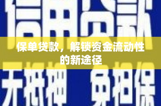 山上保单贷款，解锁资金流动性的新途径