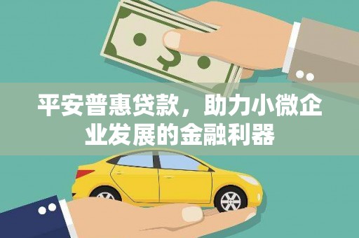 山上平安普惠贷款，助力小微企业发展的金融利器