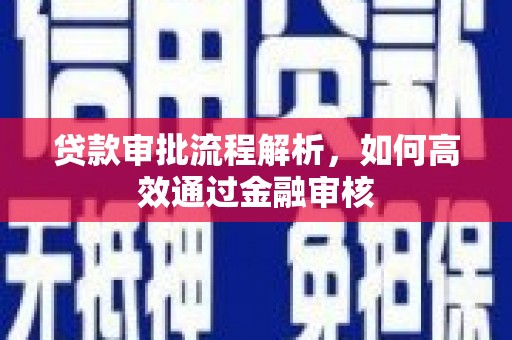 山上贷款审批流程解析，如何高效通过金融审核