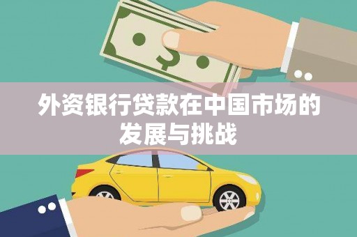 山上外资银行贷款在中国市场的发展与挑战