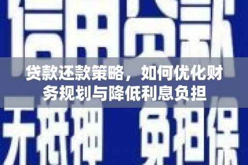 山上贷款还款策略，如何优化财务规划与降低利息负担