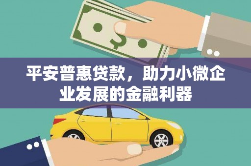 山上平安普惠贷款，助力小微企业发展的金融利器