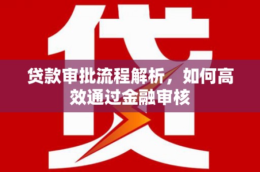 山上贷款审批流程解析，如何高效通过金融审核