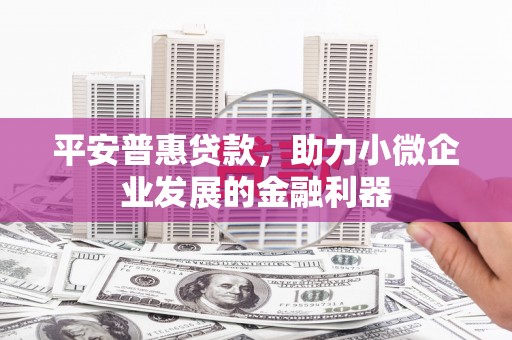 山上平安普惠贷款，助力小微企业发展的金融利器
