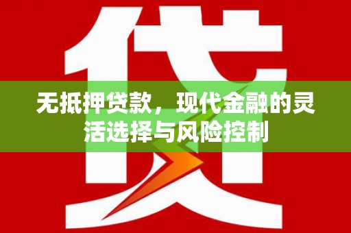 山上无抵押贷款，现代金融的灵活选择与风险控制