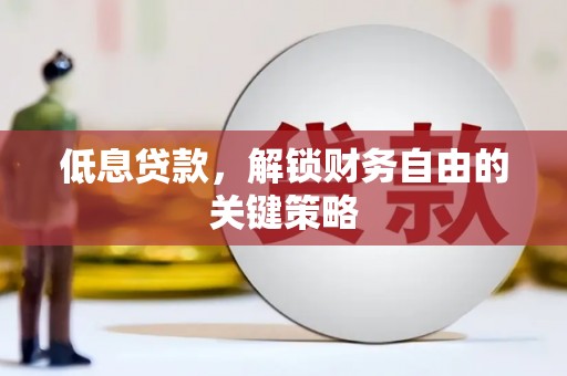 山上低息贷款，解锁财务自由的关键策略