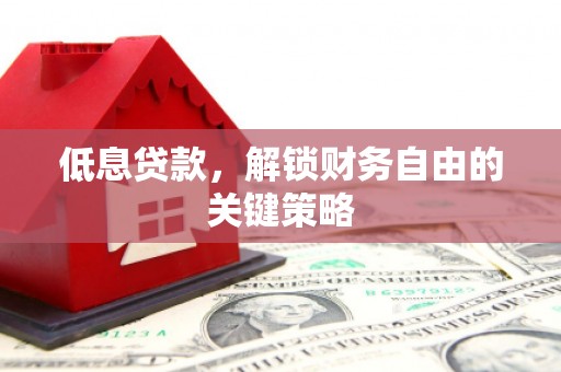 山上低息贷款，解锁财务自由的关键策略