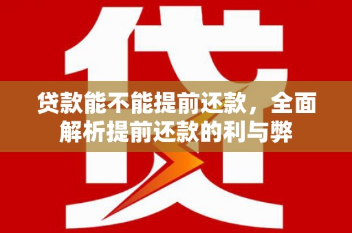 山上贷款能不能提前还款，全面解析提前还款的利与弊