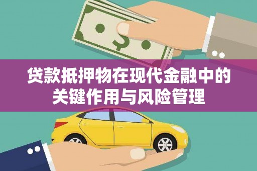 山上贷款抵押物在现代金融中的关键作用与风险管理