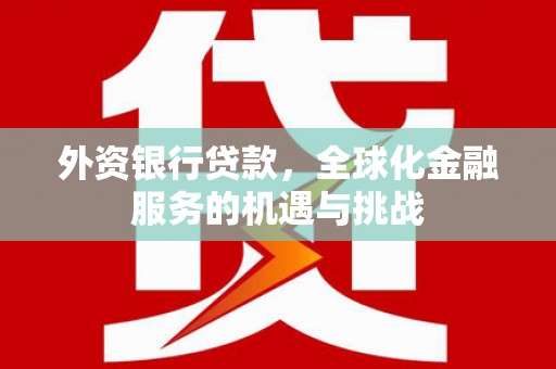 山上外资银行贷款，全球化金融服务的机遇与挑战