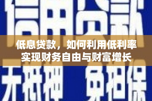 山上低息贷款，如何利用低利率实现财务自由与财富增长