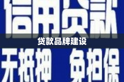 山上贷款品牌建设