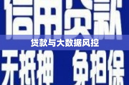 山上贷款与大数据风控